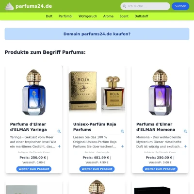 Screenshot parfums24.de