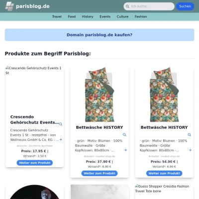 Screenshot parisblog.de
