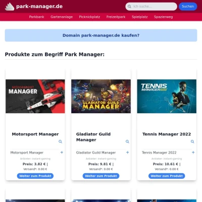 Screenshot park-manager.de