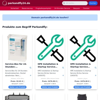 Screenshot parkandfly24.de