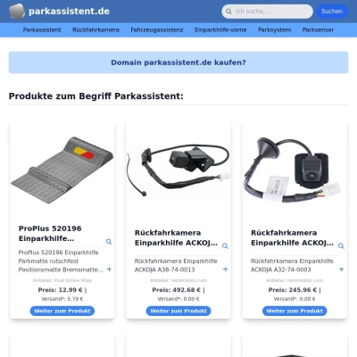 Screenshot parkassistent.de