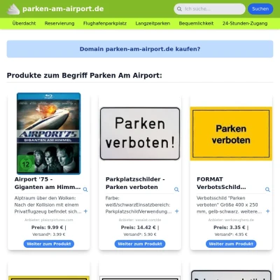 Screenshot parken-am-airport.de