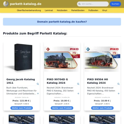 Screenshot parkett-katalog.de