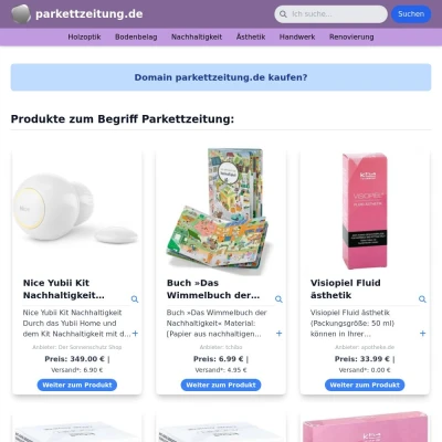 Screenshot parkettzeitung.de