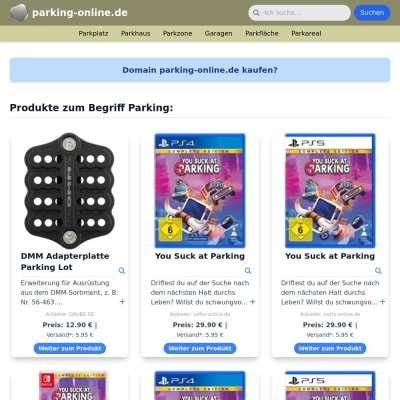 Screenshot parking-online.de