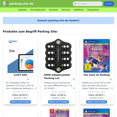 Screenshot parking-site.de