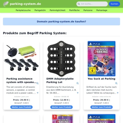 Screenshot parking-system.de