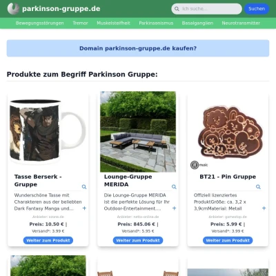 Screenshot parkinson-gruppe.de