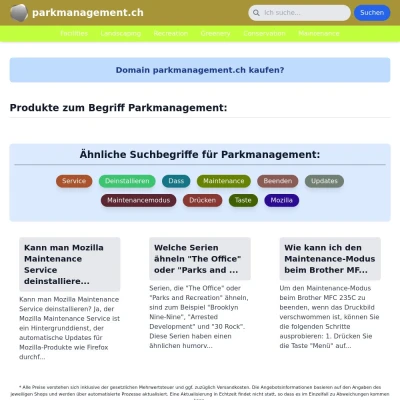 Screenshot parkmanagement.ch