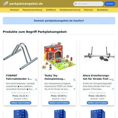 Screenshot parkplatzangebot.de