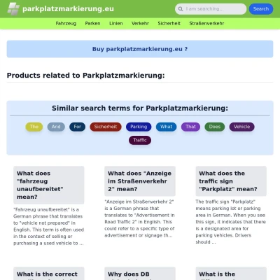 Screenshot parkplatzmarkierung.eu