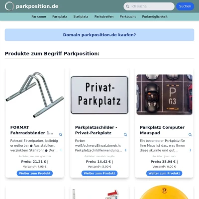 Screenshot parkposition.de