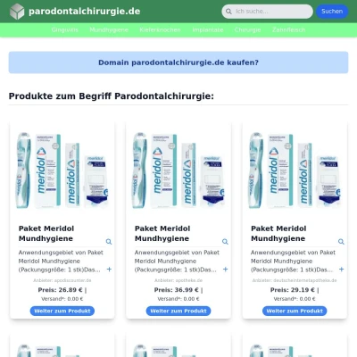 Screenshot parodontalchirurgie.de