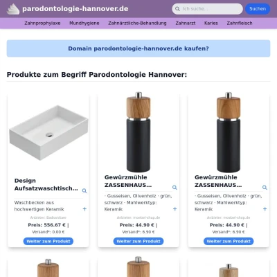 Screenshot parodontologie-hannover.de