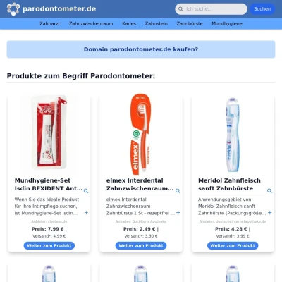 Screenshot parodontometer.de