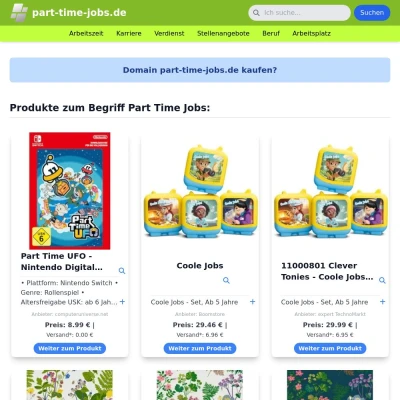 Screenshot part-time-jobs.de