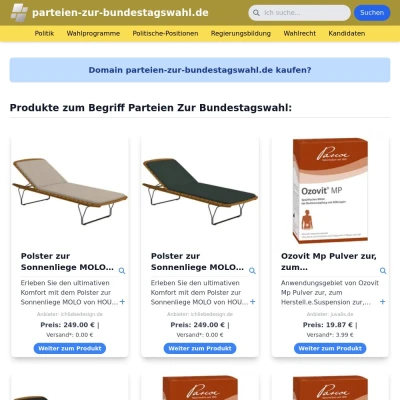 Screenshot parteien-zur-bundestagswahl.de