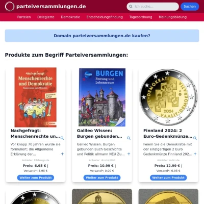 Screenshot parteiversammlungen.de