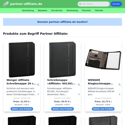 Screenshot partner-affiliate.de