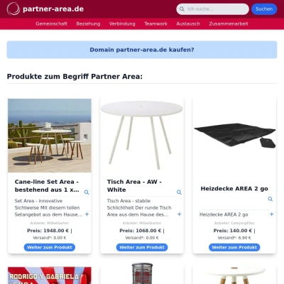 Screenshot partner-area.de