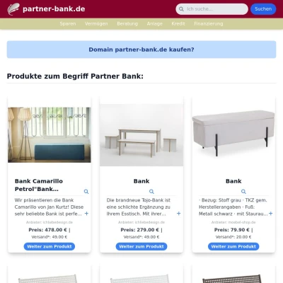 Screenshot partner-bank.de