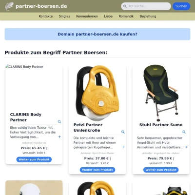 Screenshot partner-boersen.de