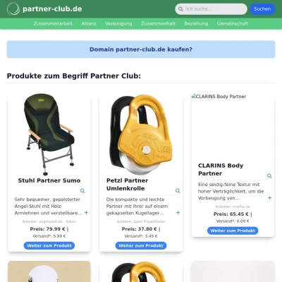 Screenshot partner-club.de