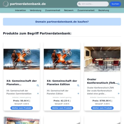 Screenshot partnerdatenbank.de