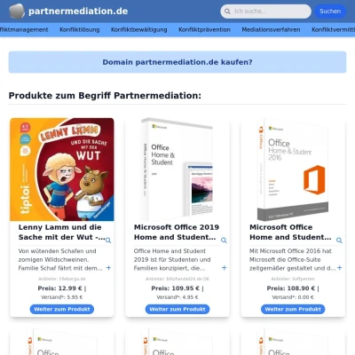 Screenshot partnermediation.de