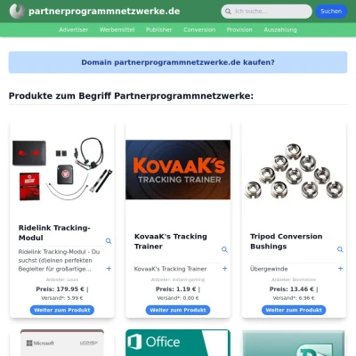 Screenshot partnerprogrammnetzwerke.de