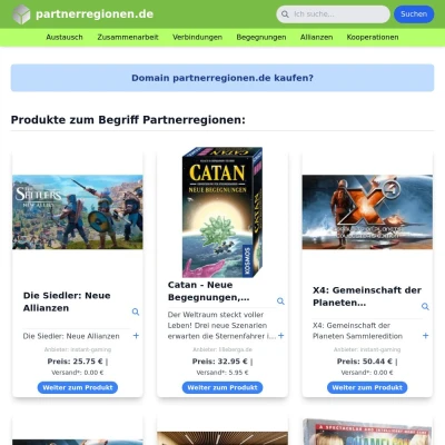 Screenshot partnerregionen.de