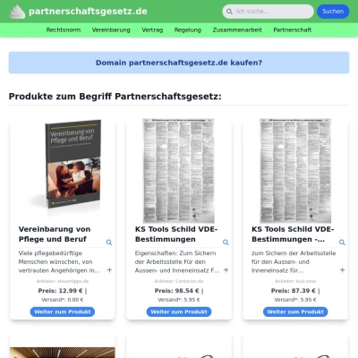 Screenshot partnerschaftsgesetz.de