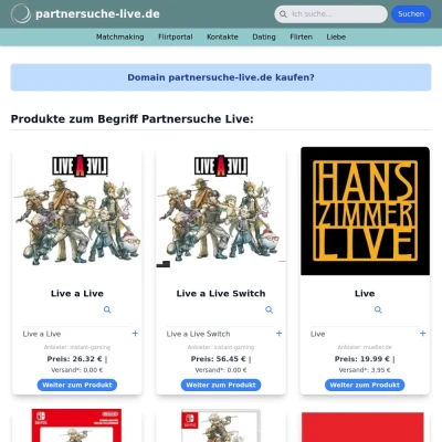 Screenshot partnersuche-live.de