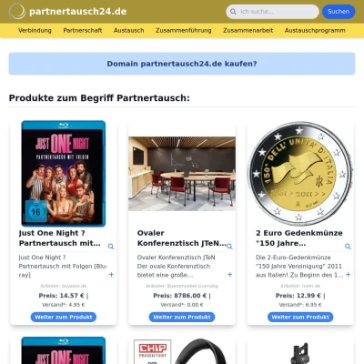 Screenshot partnertausch24.de