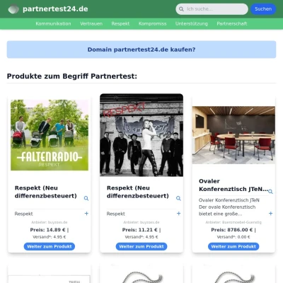 Screenshot partnertest24.de