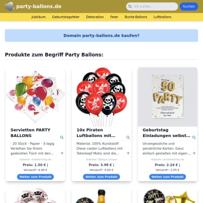 Screenshot party-ballons.de