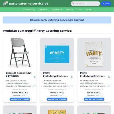 Screenshot party-catering-service.de