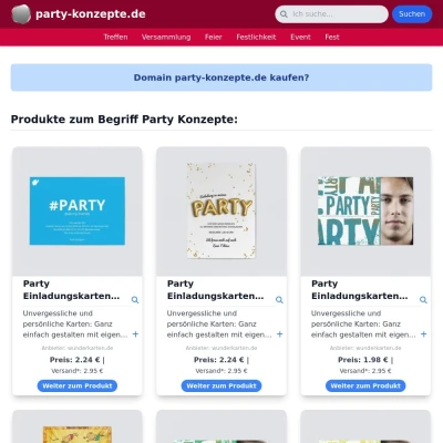 Screenshot party-konzepte.de