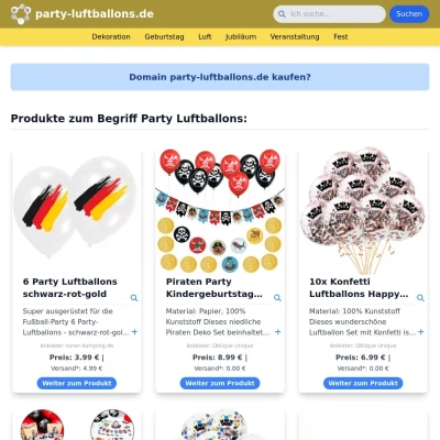 Screenshot party-luftballons.de