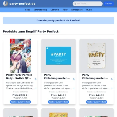 Screenshot party-perfect.de