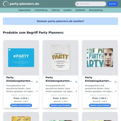 Screenshot party-planners.de