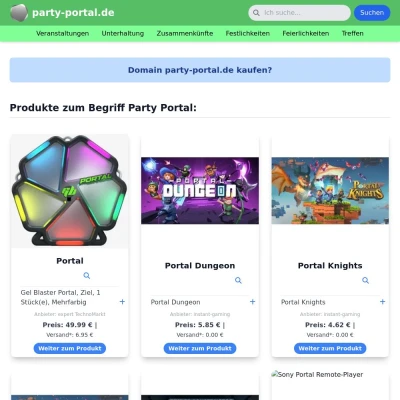 Screenshot party-portal.de