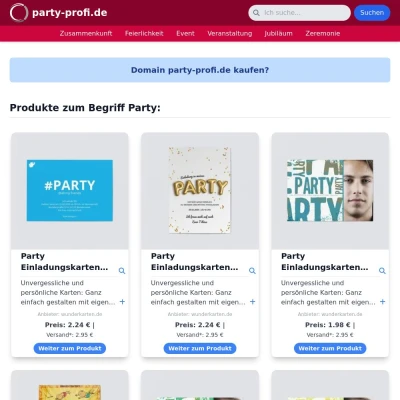 Screenshot party-profi.de