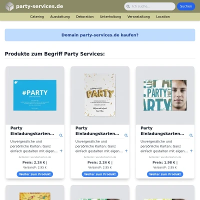 Screenshot party-services.de