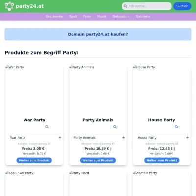 Screenshot party24.at