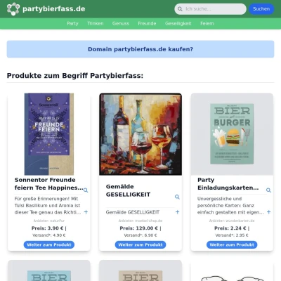 Screenshot partybierfass.de