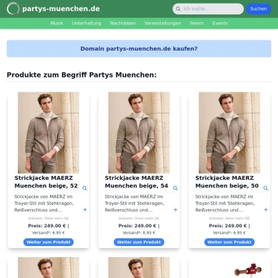 Screenshot partys-muenchen.de