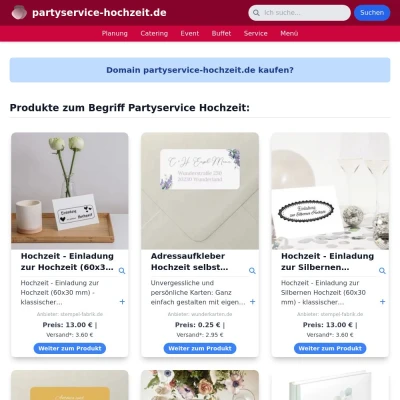 Screenshot partyservice-hochzeit.de