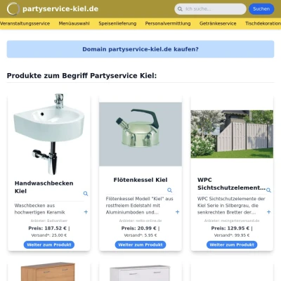 Screenshot partyservice-kiel.de