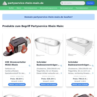 Screenshot partyservice-rhein-main.de